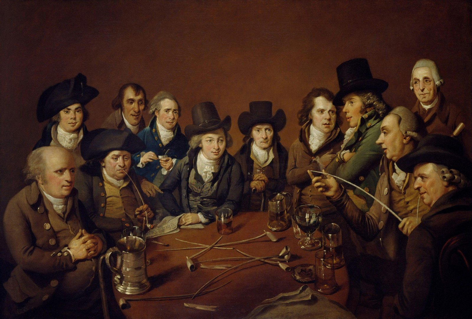 Photograph of happy attendees enjoying food at a well-executed convention